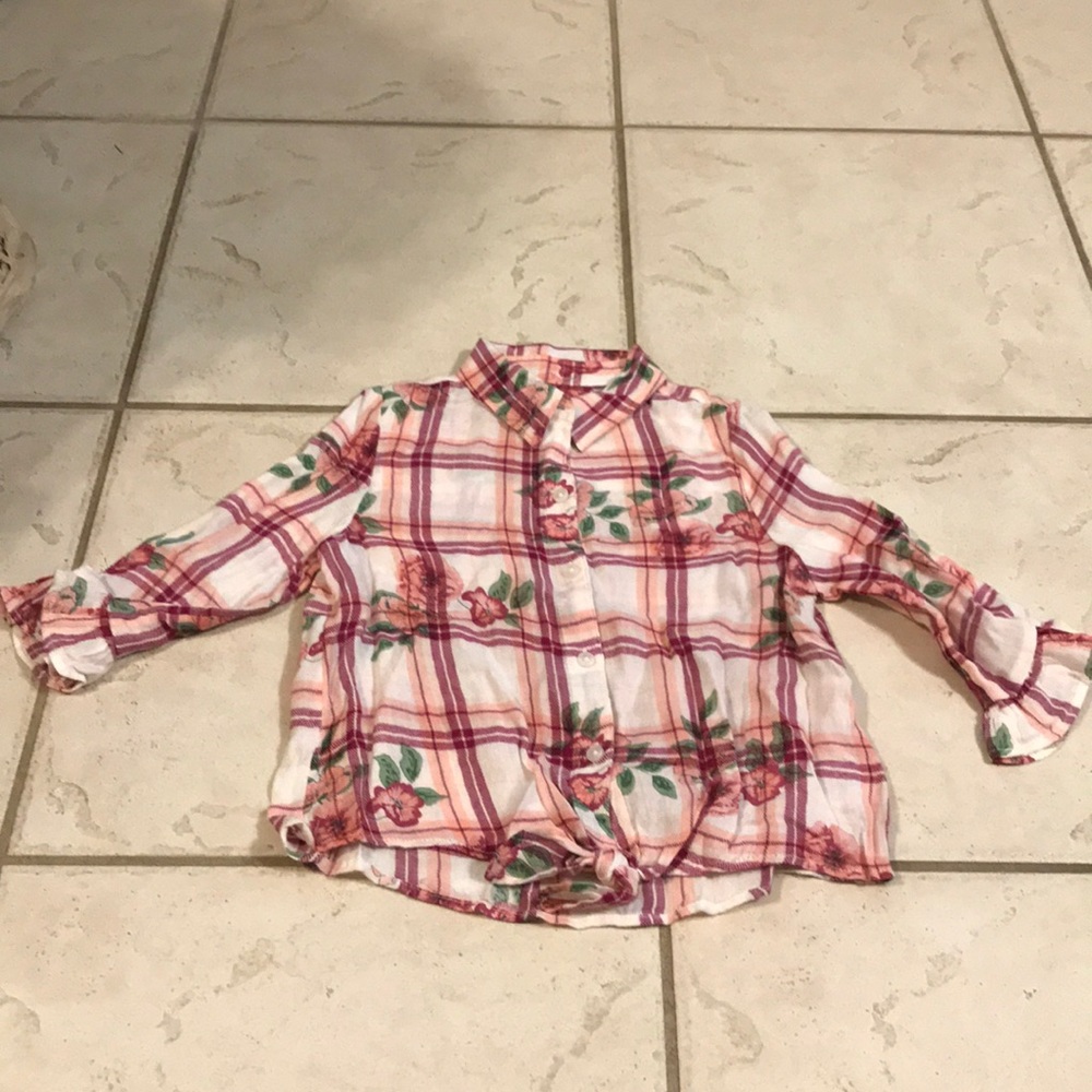 Floral 3/4 length shirt